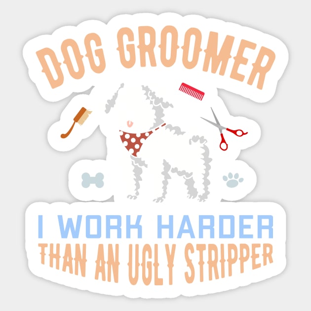 Funny Dog T-shirt for doggy day care workers Sticker by UmagineArts